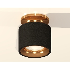 Светильник Ambrella Light XS7511121 SBK/PYG черный песок/золото желтое полированное MR16 GU5.3 (N7929, C7511, N7014)