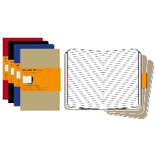 Блокнот Moleskine CAHIER JOURNAL QP421 XLarge 190х250мм обложка картон 120стр. линейка бежевый (3шт)