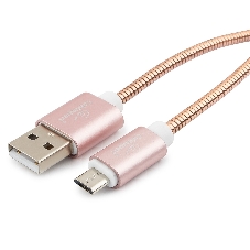 Кабель USB2.0 Cablexpert CC-G-mUSB02Cu-1M, AM/microB, серия Gold, длина 1м, золото, блистер
