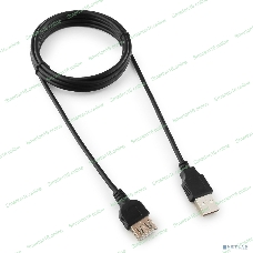 Кабель-удлинитель USB2.0 Cablexpert CC-USB2-AMAF-6B-N, AM/AF, медь, серия Pro, 1.8м, черный, пакет