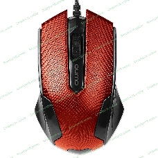 Мышь проводная Qumo Office M14 красный, 1000 dpi, USB, кнопки - 3