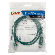 Патч-корд Buro cat.5e 1м зеленый RJ-45 (м)-RJ-45 (м)
