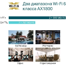 Потолочная двухдиапазонная точка доступа Wi-Fi TP-Link EAP610 AX1800