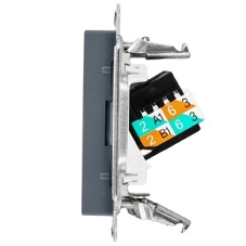 Розетка компьютерная двойная RJ45+RJ45, кат.5E, механизм ATN000785 Schneider Electric AtlasDesign Грифель