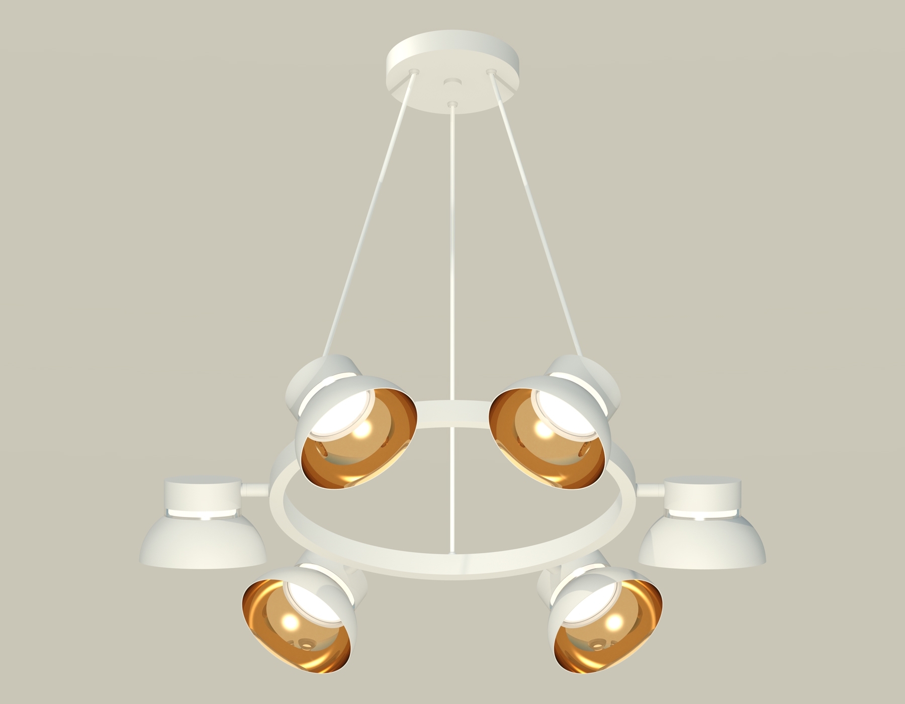 Светильник Ambrella light XB9191101/6 SWH/PYG/CL белый песок/золото желтое полированное/прозрачный GX53 (C9191, N8144)