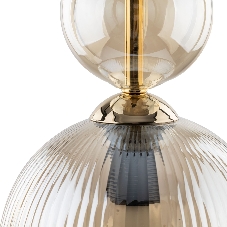 Подвесной светильник с плафонами из фактурного стекла 11040 Sophia Cognac