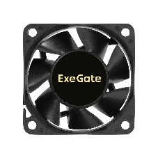 Вентилятор EC ExeGate EX06025BL-EC (Electronically Commutated, 110-220V AC/110-220V DC, 60x60x25, 2-Ball (двойной шарикоподшипник), провод 30 см, 3700RPM, 26dBA, 20CFM)