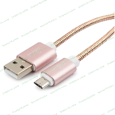 Кабель USB2.0 Cablexpert CC-G-mUSB02Cu-1.8M, AM/microB, серия Gold, длина 1.8м, золото, блистер