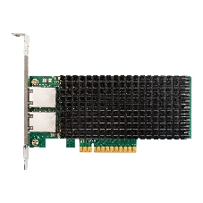 Сетевой адаптер ExeGate EXE-X540-T2 (PCI-E x8 v3.0, порты 2xRJ45 (медные), 10Gb/s (10/5/2.5/1Gb/s, 100Mb/s), Server NIC Intel Chipset X540-AT2)