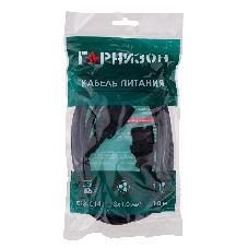 Кабель питания Гарнизон GPC-189-1-1.8M, C13-C14, 3x1.0 мм2, 16А, CCA, с заземлением, 1.8 м, черный, пакет