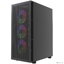 Компьютерный корпус Powercase Mistral EA17, Tempered Glass, 4x 120мм ARGb PWM Fan, черный, ATX (CMAEA17-A4)