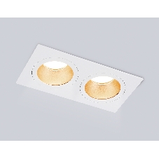 Встраиваемый точечный светильник Ambrella light TN102831/2 WH/GD белый/золото GU5.3/2 178*93*50