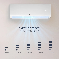 Кондиционер сплит-система Coolfort CF-4103 12000 BTU, 35 м², 37 дБ, охлаждение, обогрев, белый
