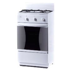 Плита комбинированная Flama CK 2202 W белый, конфорок 2 шт, духовка 30 л, 50 см x 85 см x 38 см