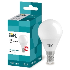 Лампа cветодиодная IEK LLE-G45-7-230-40-E14 ECO G45 шар 7Вт 230В 4000К E14