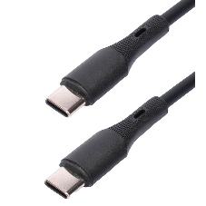 Кабель USB2.0 Cablexpert CC-USB2S-CMCM-1M-BK Type-C/Type-C, 3А, 65Вт, PD/QC3.0, силиконовый, 24 AWG, медь, 1м, черный, пакет
