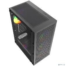 Компьютерный корпус Powercase Mistral EA17, Tempered Glass, 4x 120мм ARGb PWM Fan, черный, ATX (CMAEA17-A4)