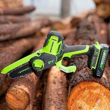 Цепная мини пила GreenWorks G24MCS10 аккумуляторная, 24V, 10 см, без АКБ и ЗУ [2008207]