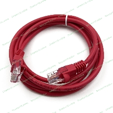 Патч-корд Buro cat.5e 1.5м красный RJ-45 (m)-RJ-45 (m)