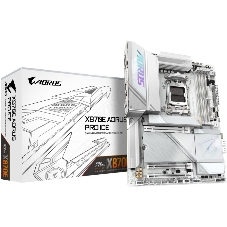 Материнская плата Gigabyte X870E AORUS PRO ICE, AM5, AMD X870E, 4xDDR5, 4xSATA, 4xM.2, 1xPCI-E 5.0 x16, 1xPCI-E 4.0 x4, 1xPCI-E 3.0 x4, 1xHDMI, 2xUSB-C, 1x 2.5Gb LAN, 2xUSB-A 3.2 Gen 2, 3xUSB-A 3.2 Gen 1, 2xUSB-A 2.0, 2x3.5 мм, TOSLINK, 7.1, 2xUSB4, 4xUSB-A 3.2 Gen 1, ATX