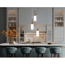 Светильник Ambrella light LH55272/3 BS/FR латунь/белый матовый E14 max 40W D230*1200