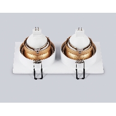 Встраиваемый точечный светильник Ambrella light TN102831/2 WH/GD белый/золото GU5.3/2 178*93*50