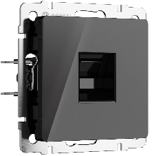 Розетка Ethernet RJ-45 (черный акрил)