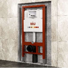Инсталляция BAU PRO для подвесного унитаза с клавишей смыва BAU Soul, черная матовая