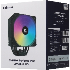 Кулер для процессора Zalman CNPS9X PERFORMA PLUS ARGb черный, 120 мм, алюминий/медь, 2000 об/мин, 29.7 дБ, 4 pin, 220 Вт, 157 мм