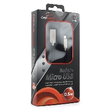 Кабель USB2.0 Cablexpert CC-P-mUSB02Bk-0.5M, AM/microB, серия Platinum, длина 0.5м, черный, блистер