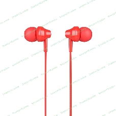 Проводные наушники Hoco M14 красный, внутриканальные, Jack 3.5 мм, микрофон на проводе