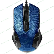 Мышь проводная Qumo Office M14 синий, 1000 dpi, USB, кнопки - 3