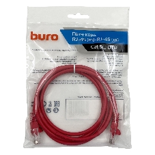 Патч-корд Buro cat.5e 1.5м красный RJ-45 (m)-RJ-45 (m)