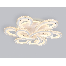 Потолочный светодиодный светильник Ambrella light FA1704/6+3 WH/CH белый/хром 255W 3000K-6400K 610*610*130 (ПДУ РАДИО 2.4G)