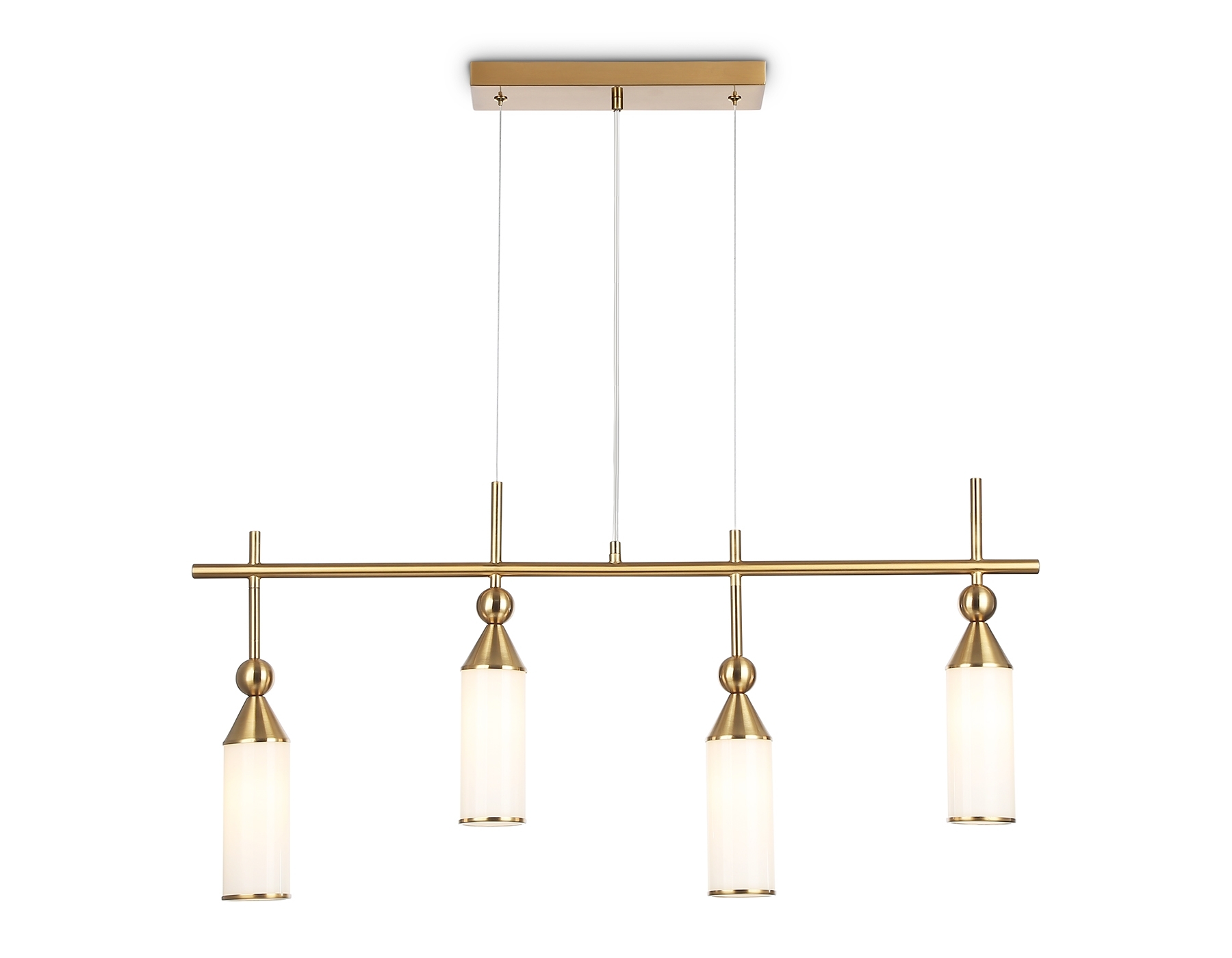 Светильник Ambrella light LH55274/4 BS/FR латунь/белый матовый E14*4 max 40W 845*65*1150