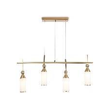Светильник Ambrella light LH55274/4 BS/FR латунь/белый матовый E14*4 max 40W 845*65*1150