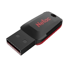 Флешка USB Netac U197 (NT03U197N-008G-20BK), 8Gb, USB 2.0, R/W 25/10, черный/красный