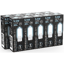 Лампа светодиодная G4 AC220-240V 5.5W 500lm 4100K стекло LED