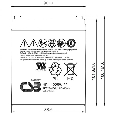 Батарея для ИБП CSB HRL 1225W (12V 6Ah) F2