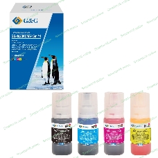 Чернила G&G GG-103BKCMY-45мл*4 103BKCMY голубой/пурпурный/желтый/черный набор 4x45мл для Epson EcoTank L1110/1210/1250/3110/3111/3116/3150/3151/3156/3160/3210/3211/3250/3251/3256/3260/3266/5190/5290/5296