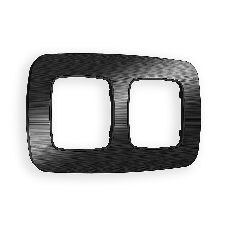 Рамка OMEGA Radian (Черный Металл шлифованный) 2-ая OF580502