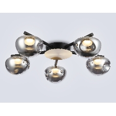 Светильник Ambrella light LH12009/5 BK/GD/SM черный/золото/дымчатый 30W 3000K D790*180