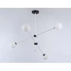 Светитльник Ambrella Light TR2505/4 WH/BK белый/черный G9/4 max 10W D970*700