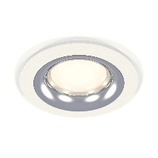 Комплект встраиваемого светильника Ambrella light XC7621003 SWH/PSL белый песок/серебро полированное MR16 GU5.3 (C7621, N7012)