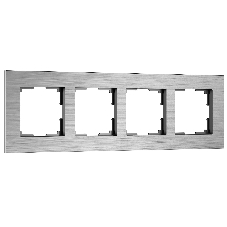 Рамка на 4 поста WERKEL AluMax (алюминий) W0043506