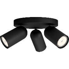 Потолочный светильник Philips PONGEE plate/spiral black 3xNW 230V (лампы в комплект не входят)
