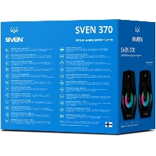 Акустическая система SVEN 370 2.0 черные (2x2W, USB, RGb подсветка)