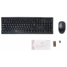 Комплект клавиатура+мышь Oklick 230M беспроводной, USB, 1000 DPI, чёрный