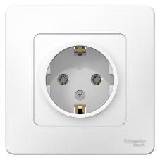 Розетка СП Blanca 16А 250В без шторок с заземл. бел. SchE BLNRS001011