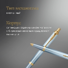 Ручка шариковая Parker IM Writing Rituals K331 (2203894) бирюзовый M син. черн. подар.кор.